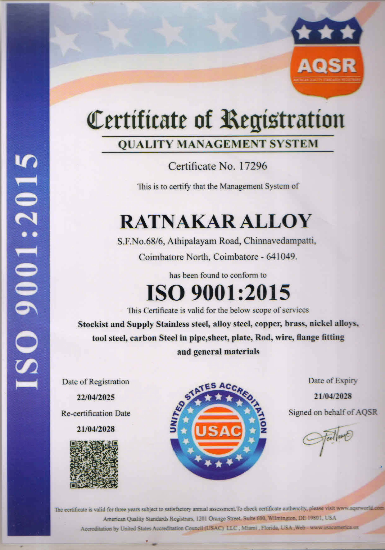 ISO CERTIFICATE